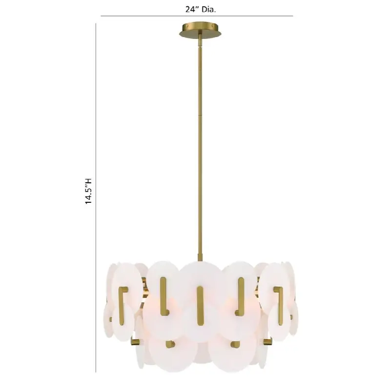 Nuvola, Chandelier, 24", Gold
