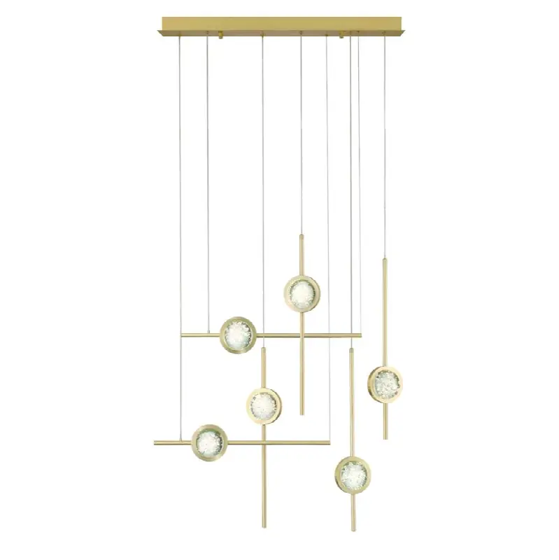 Barletta, Chandelier, 6-Light, 32", Anodized Gold