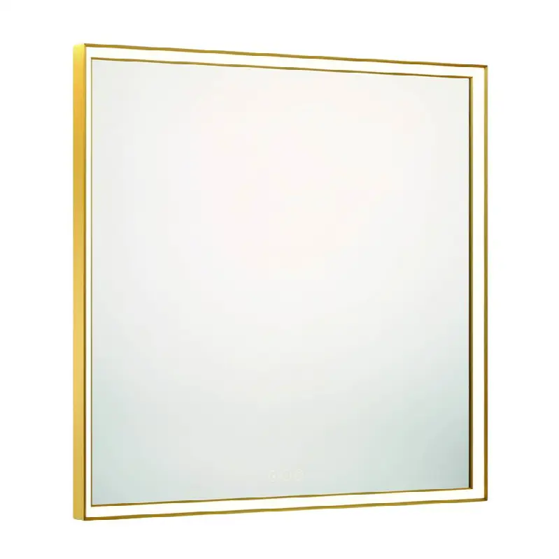 Nixon, Mirror, 36" X 36", Anodized Gold