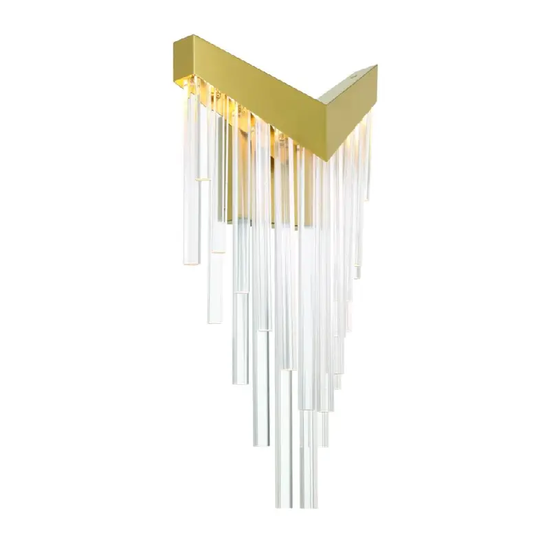 Vivien, Wall Sconce, 20", Matte Gold, Crystalic Acrylic