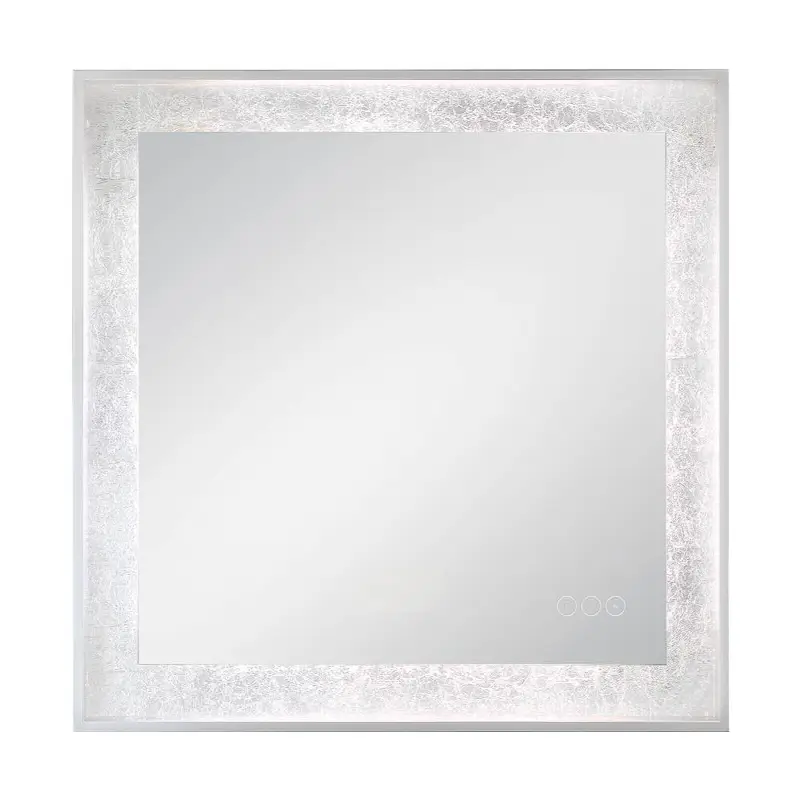 Anya, Mirror, 32" X 32", Anodized Silver