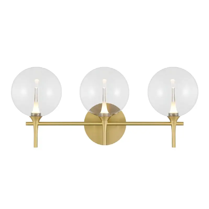 Iissa, Vanity, 3Lt, Gold, Clear Glass