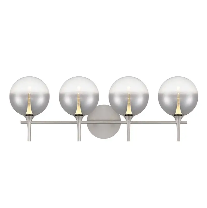 Iissa, Vanity, 4Lt, Satin Nickel, Smoked Glass