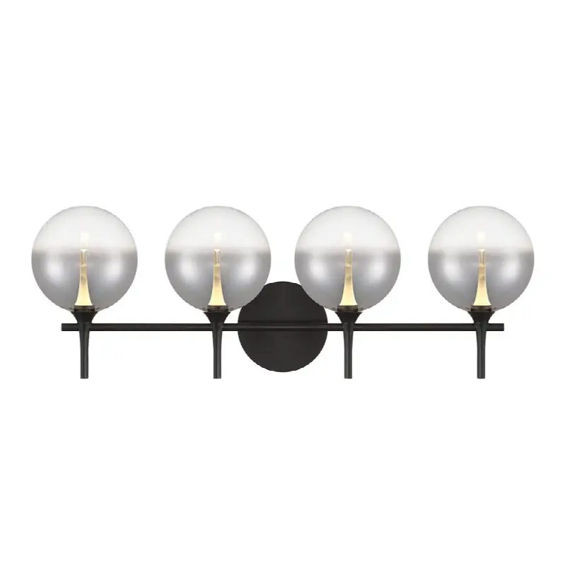 Iissa, Vanity, 4Lt, Matte Black, Smoked Glass