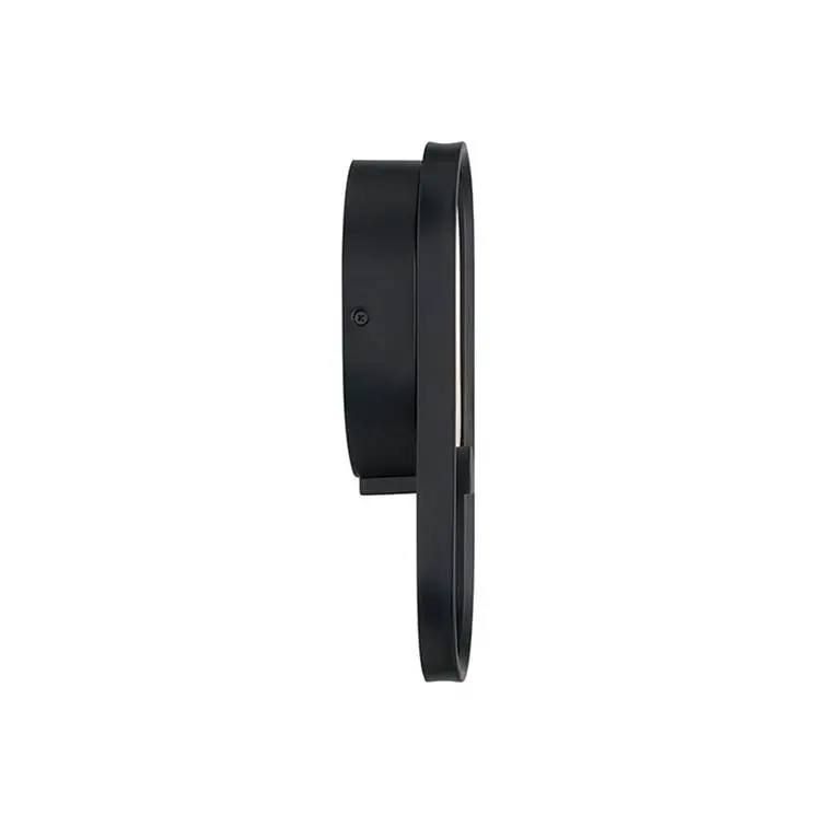 Noga, Wall Sconce, 11", Matte Black, Alabaster