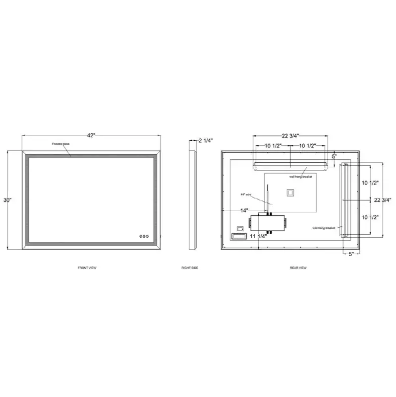 Artell, Mirror, 30" X 42", Brushed Silver