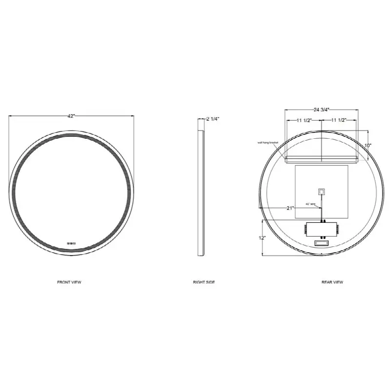 Artell, Mirror, 42" X 42", Brushed Gold