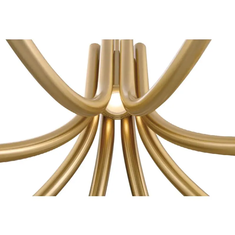 Olette, Chandelier, 8-Light, 24", Gold, Frosted Acrylic