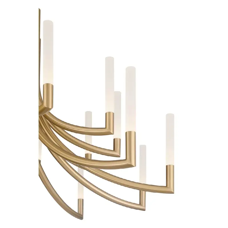 Olette, Chandelier, 20-Light, 42", Gold, Frosted Acrylic
