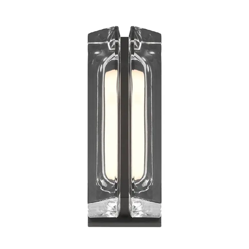 Langferd, Outdoor, 12", Matte Black, Clear Glass