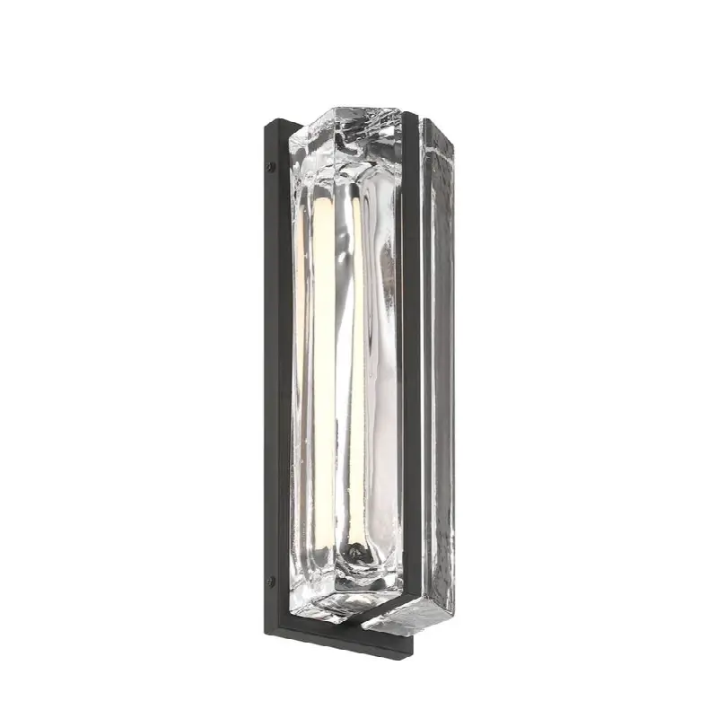 Langferd, Outdoor, 16", Matte Black, Clear Glass