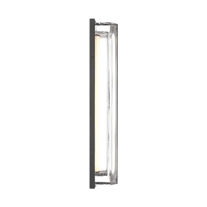 Langferd, Outdoor, 24", Matte Black, Clear Glass