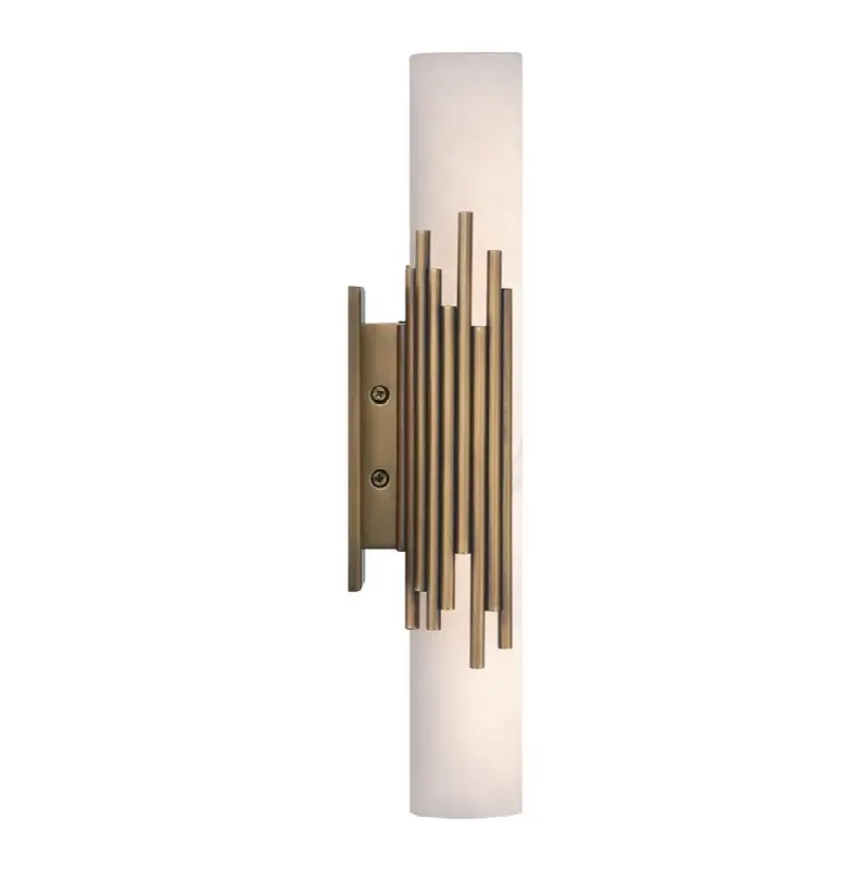 Venna, Wall Sconce, 16", Antique Brass, Alabaster