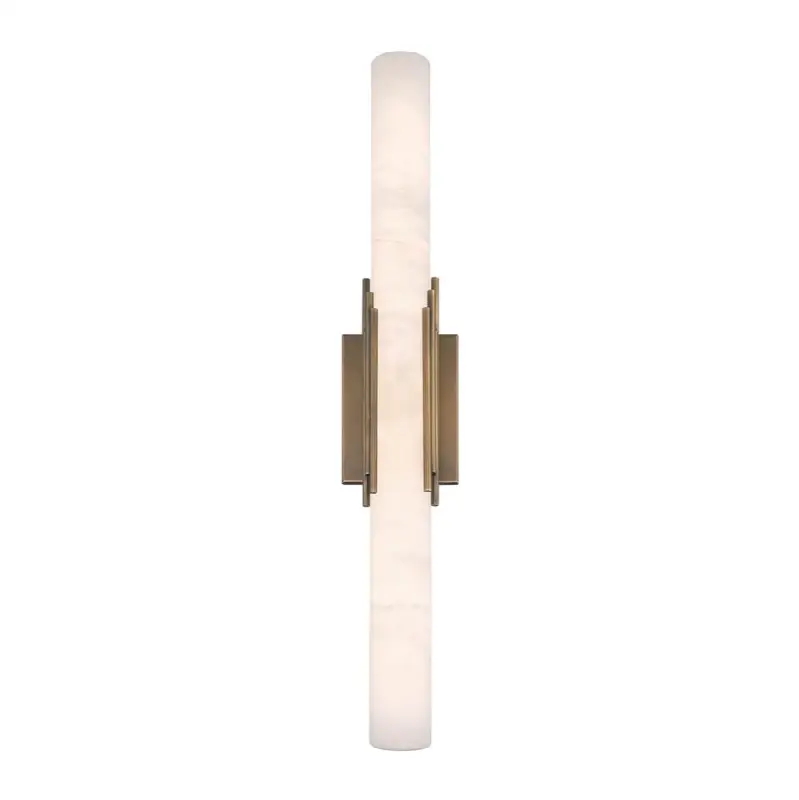 Venna, Wall Sconce, 28", Antique Brass, Alabaster