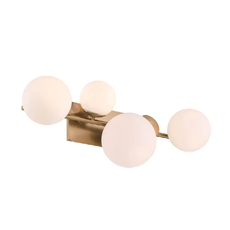 Vine, Vanity, 4Lt, Gold, Opal Glass