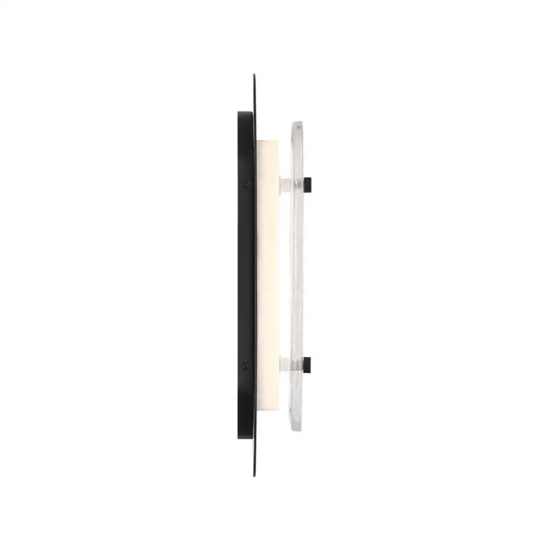 Tramore, Outdoor, 16", Powder Coat Black, Silver Glass