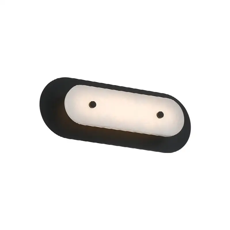 Tramore, Outdoor, 16", Powder Coat Black, Alabaster