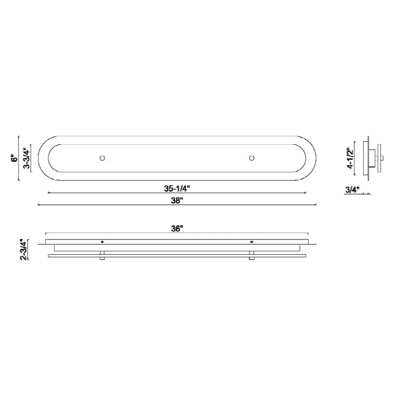Tramore, Outdoor, 38", Powder Coat Black, Silver Glass