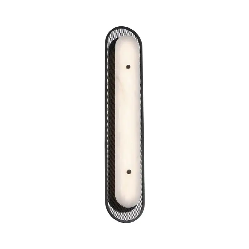 Tramore, Wall Sconce, 30", Matte Black, Alabaster
