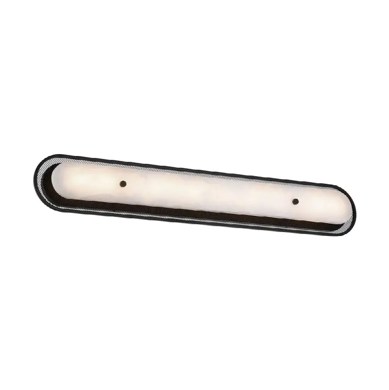 Tramore, Wall Sconce, 38", Matte Black, Alabaster