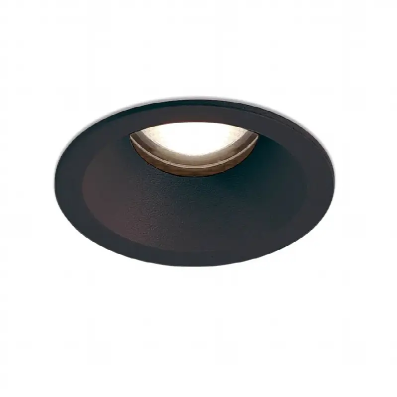 Baby Oscar 10W 1 Light Round Black Trim Gimbal Wide 2700K Clear Lens
