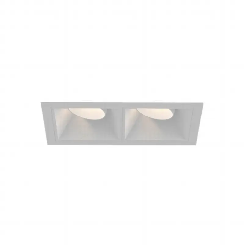 Bravo 15W 2 Light White Trim Gimbal Flood 3500K Clear Lens