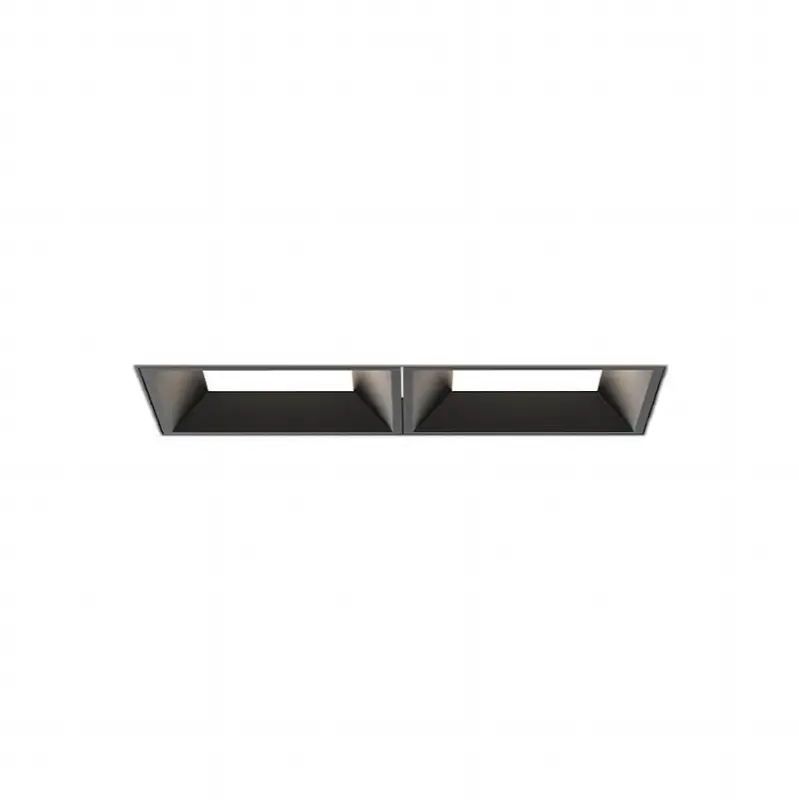 Bravo 15W 2 Light Black Trimless Panel Wide 3000K