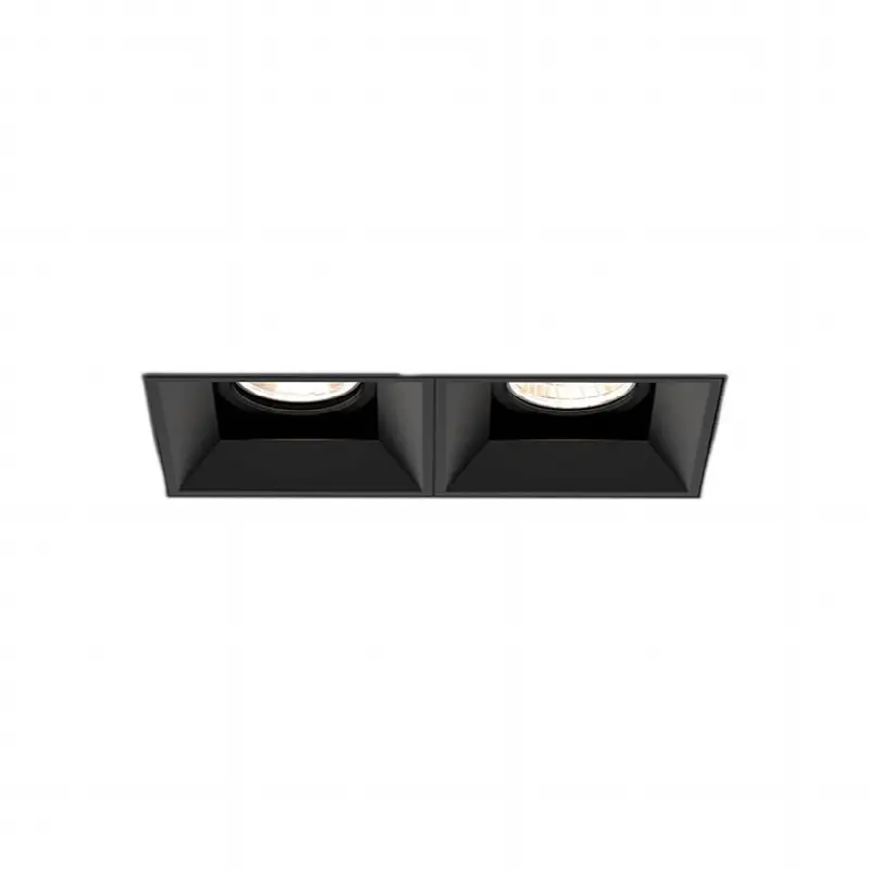 Bravo 15W 2 Light Black Trimless Wide 2700K Clear Lens