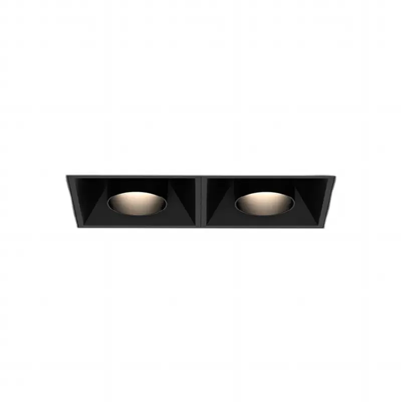 Bravo 15W 2 Light White Trimless Snoot Gimbal Wide 2700K Clear Lens