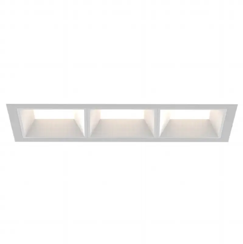 Bravo 15W 3 Light White Trim Panel Wide 3000K