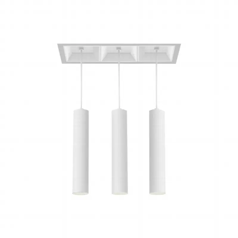 Bravo 15W 3 Light White Trim Suspension Wide 3000K