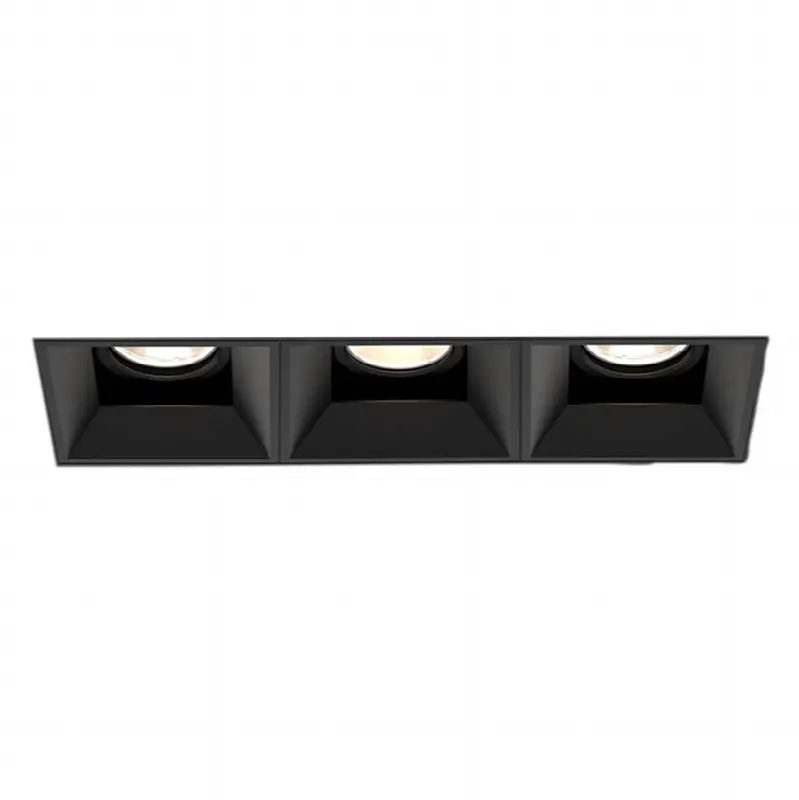 Bravo 15W 3 Light Black Trimless Wide 4000K Clear Lens