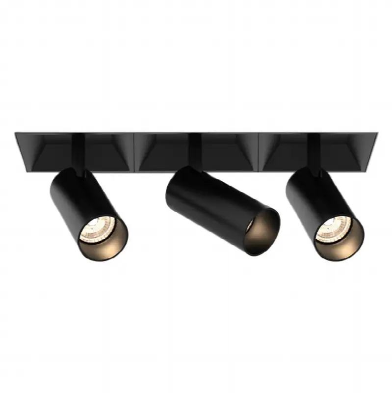 Bravo 15W 3 Light Black Trimless Spot Wide 3000K