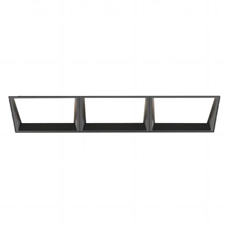 Bravo 15W 3 Light Black Trimless Wall Wash Wide 3000K