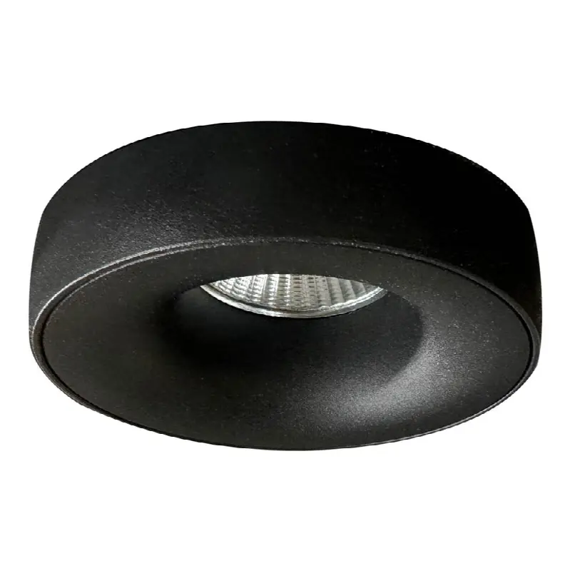 Echo 15W Black Trim Wide 3000K Clear Lens Black Ring