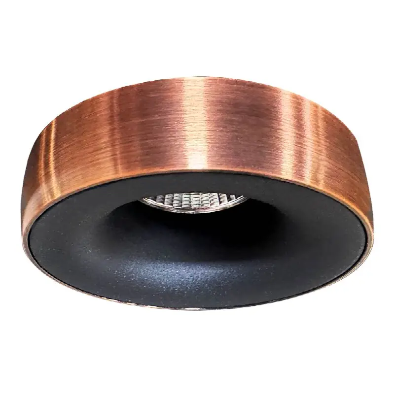 Echo 15W Black Trim Wide 3000K Clear Lens Copper Ring