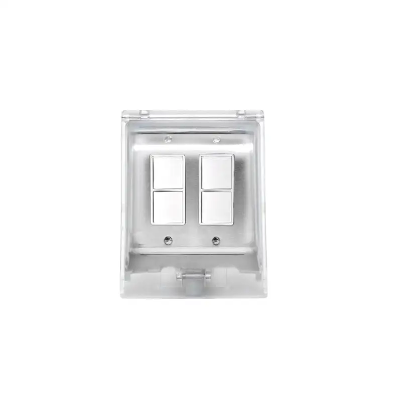 Eurofase Efdwwps Flush Mount Dual Duplex Stack Switch With Weatherproof Cover And Gang Box