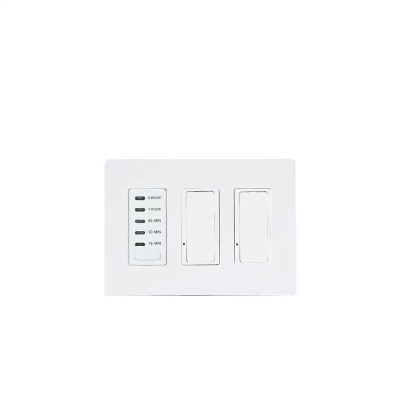 Eurofase Efswtd2 Two Dimmers And One Timer With White Screwless Plate And Box