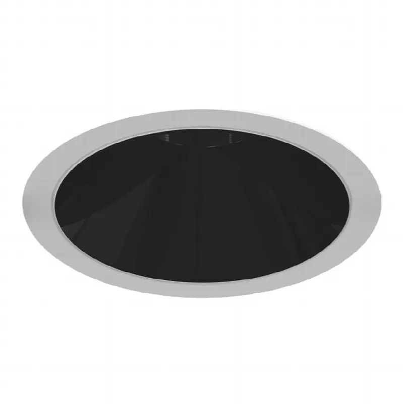Oscar Small 15W Round White Trim Black Baffle Wide 3500K Clear Lens