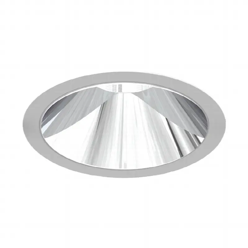 Oscar Small 15W Round White Trim Chrome Baffle Wide 4000K Clear Lens