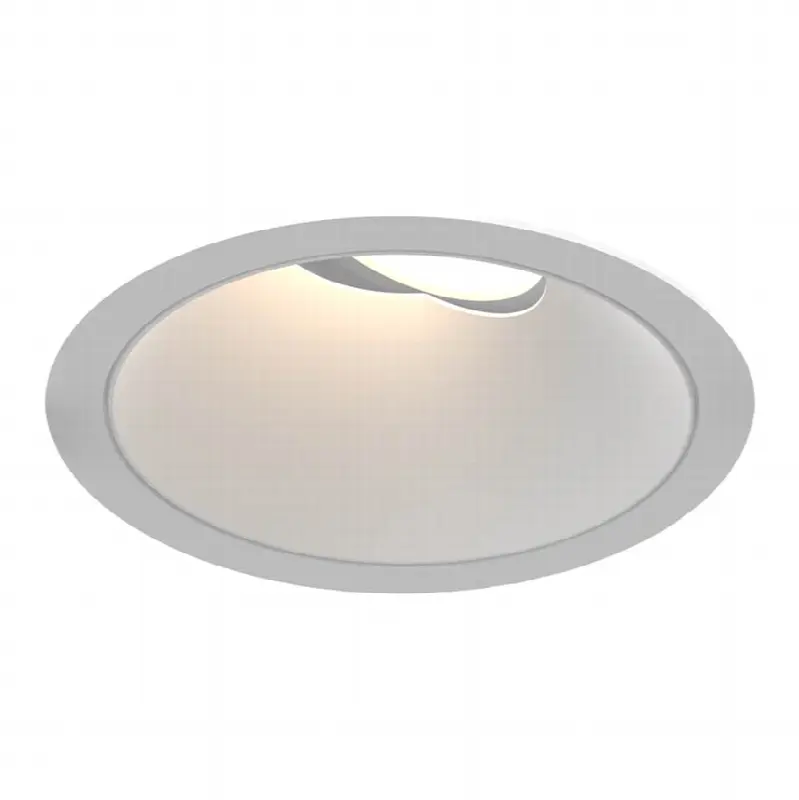 Oscar Small 15W Round White Trim White Baffle Gimbal Medium 3000K Clear Lens