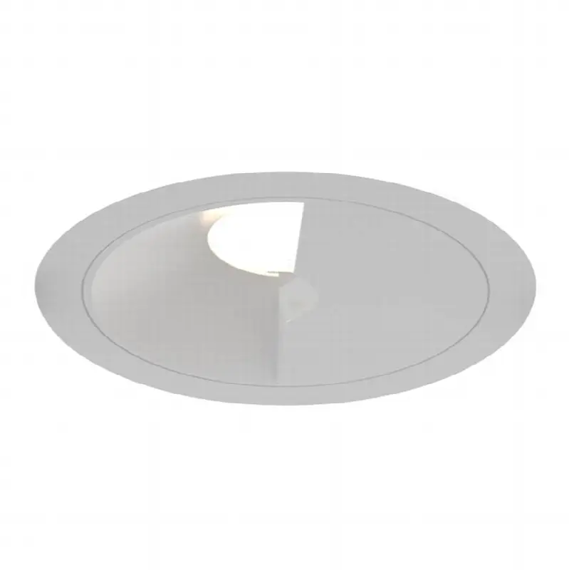 Oscar Small 15W Round White Trim White Baffle Wall Wash Wide 2700K Clear Lens