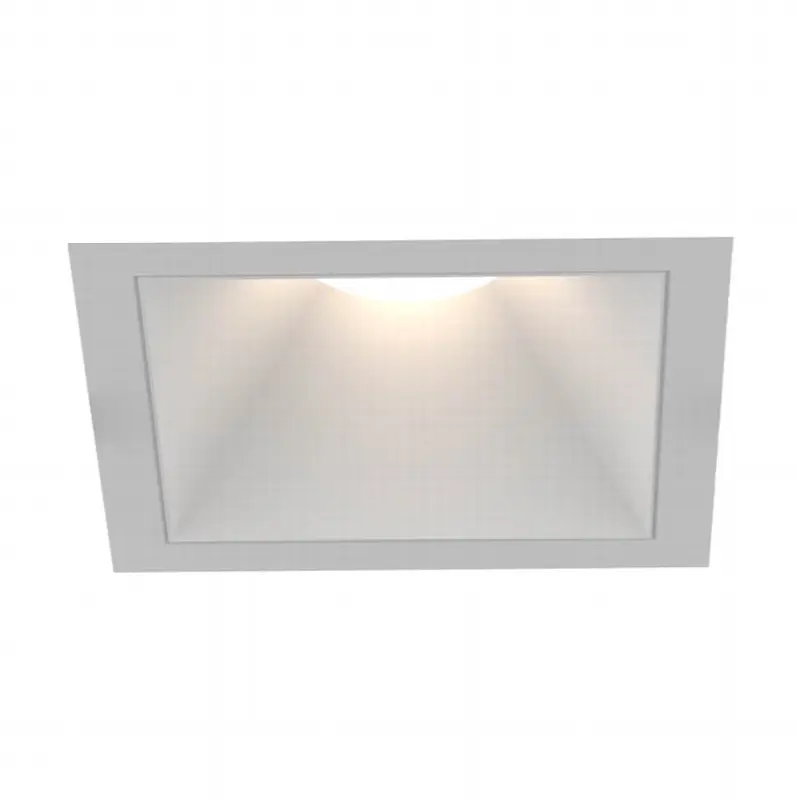 Oscar Small 15W Square White Trim White Baffle Wide 3000K Clear Lens