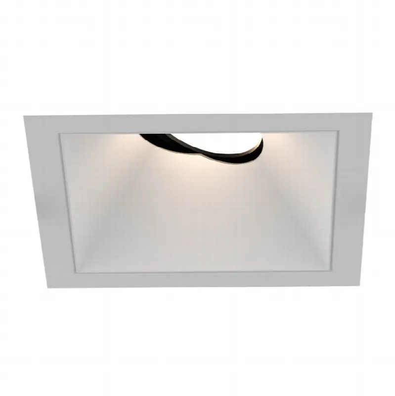 Oscar Small 15W Square White Trim White Baffle Gimbal Wide 2700K Clear Lens