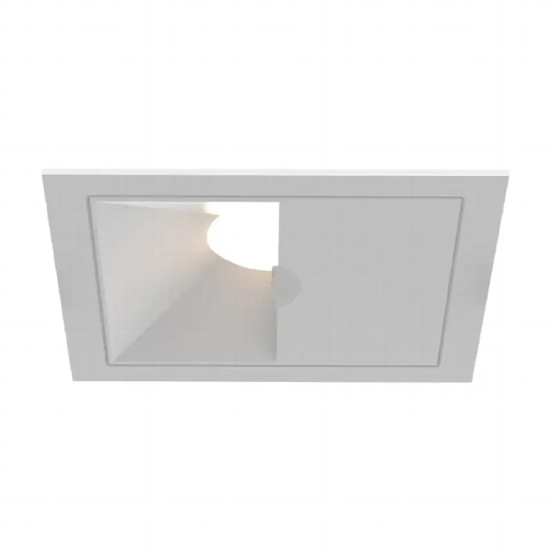 Oscar Small 15W Square White Trim White Baffle Wall Wash Wide 3500K Clear Lens