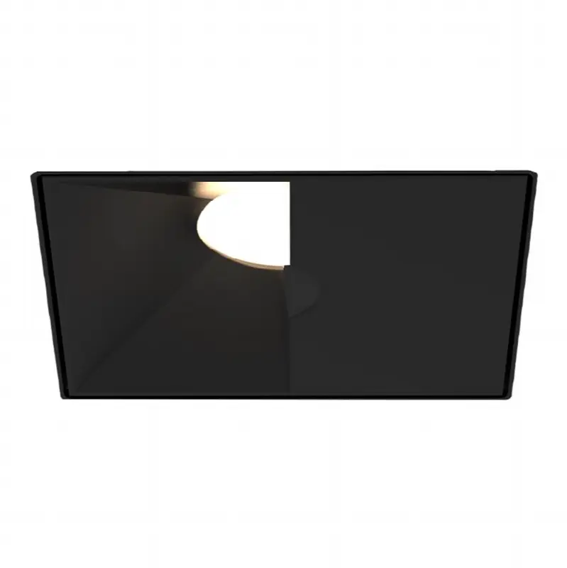 Oscar Small 15W Square Black Trimless Black Baffle Wasll Wash Wide 3000K Clear Lens