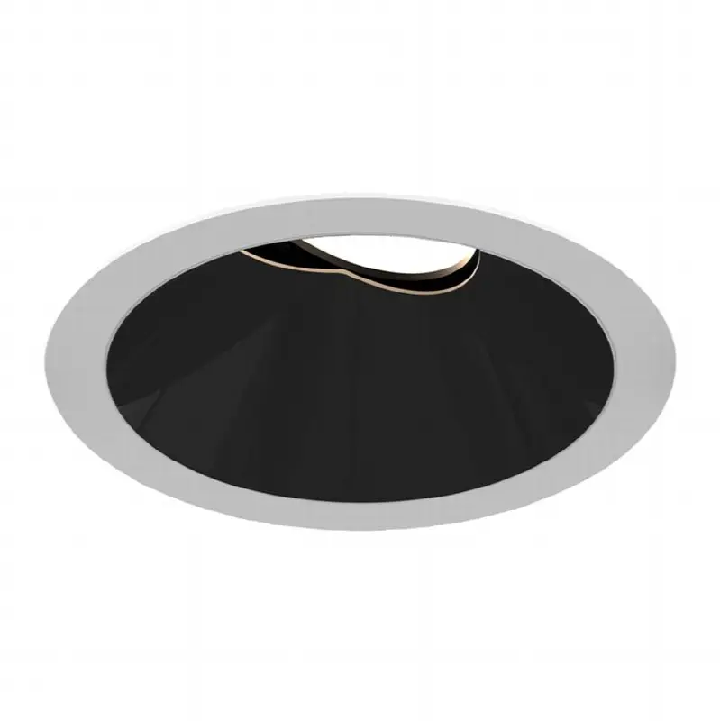 Oscar Medium 15W Round White Trim Black Baffle Wide 3000K Clear Lens