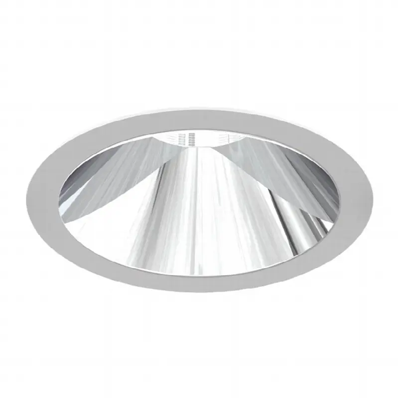 Oscar Medium 26W Round White Trim Chrome Baffle Wide 3500K Clear Lens