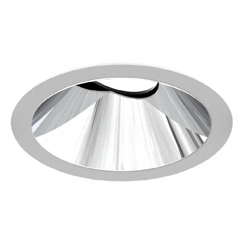 Oscar Medium 15W Round White Trim Chrome Baffle Gimbal Wide 3000K Frosted Lens