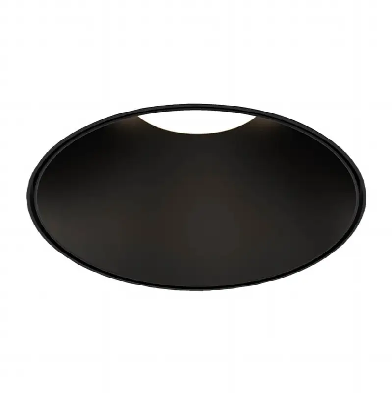 Oscar Medium 15W Round Black Trimless Black Baffle Wide 3000K Clear Lens